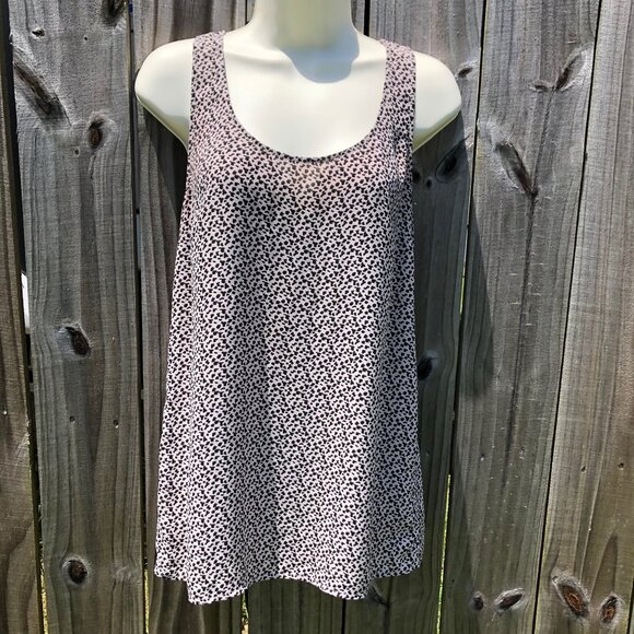 Cabi Small Leopard Print Blouse Tank Sleeveless Top Cheetah Cream Black 818 Easy - Picture 4 of 8